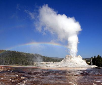 Castle geyser at Yellowstone National Park